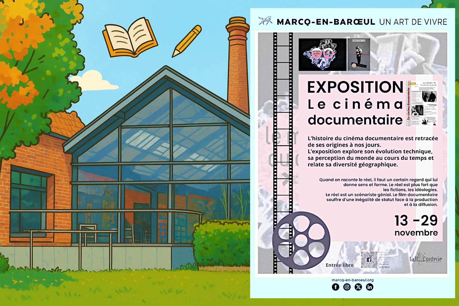 Découvrez l'exposition sur le cinéma documentaire à La Corderie à Marcq-en-Baroeul!